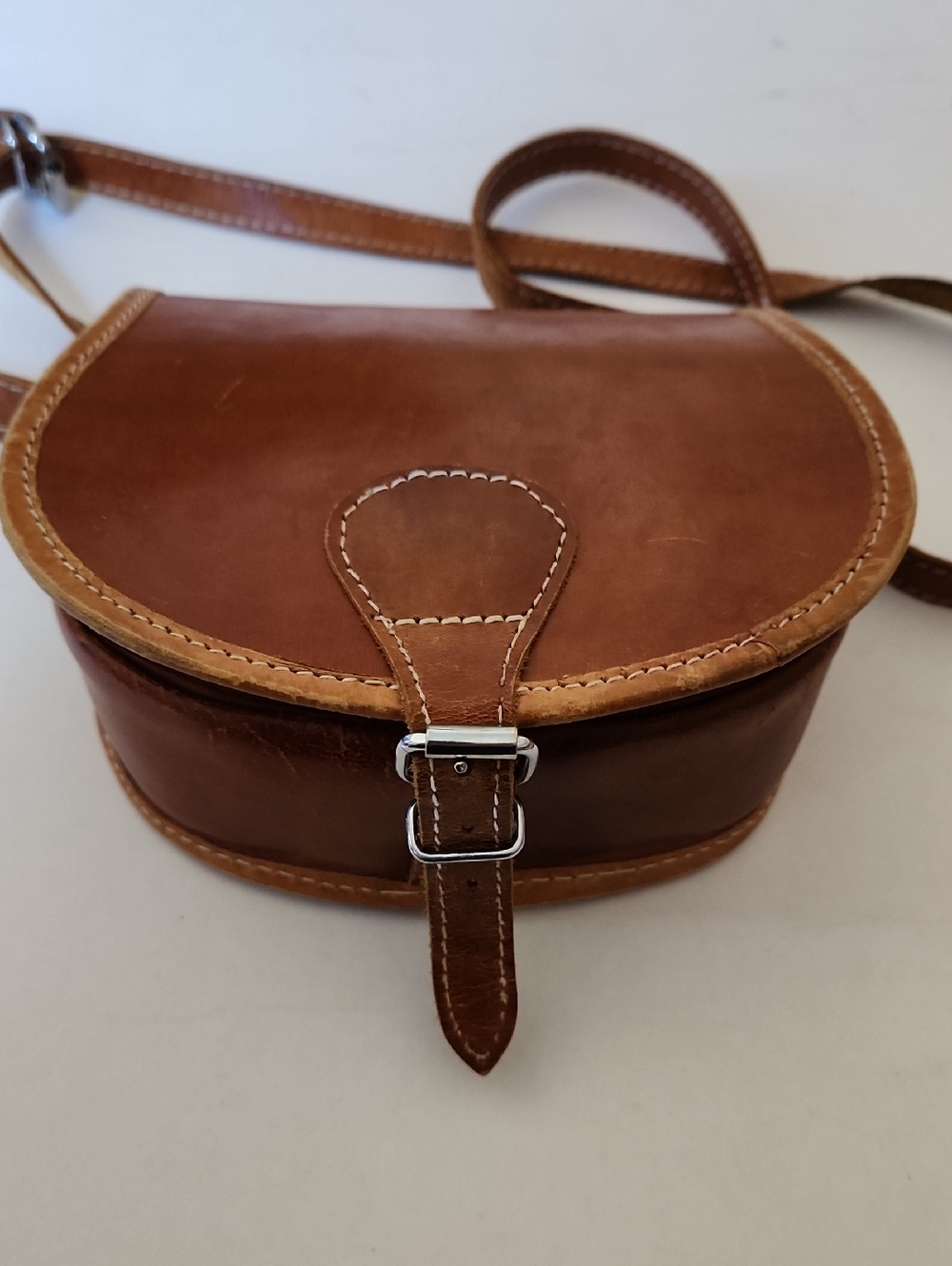Genuine leather crossbody bag - Picture 4 of 14